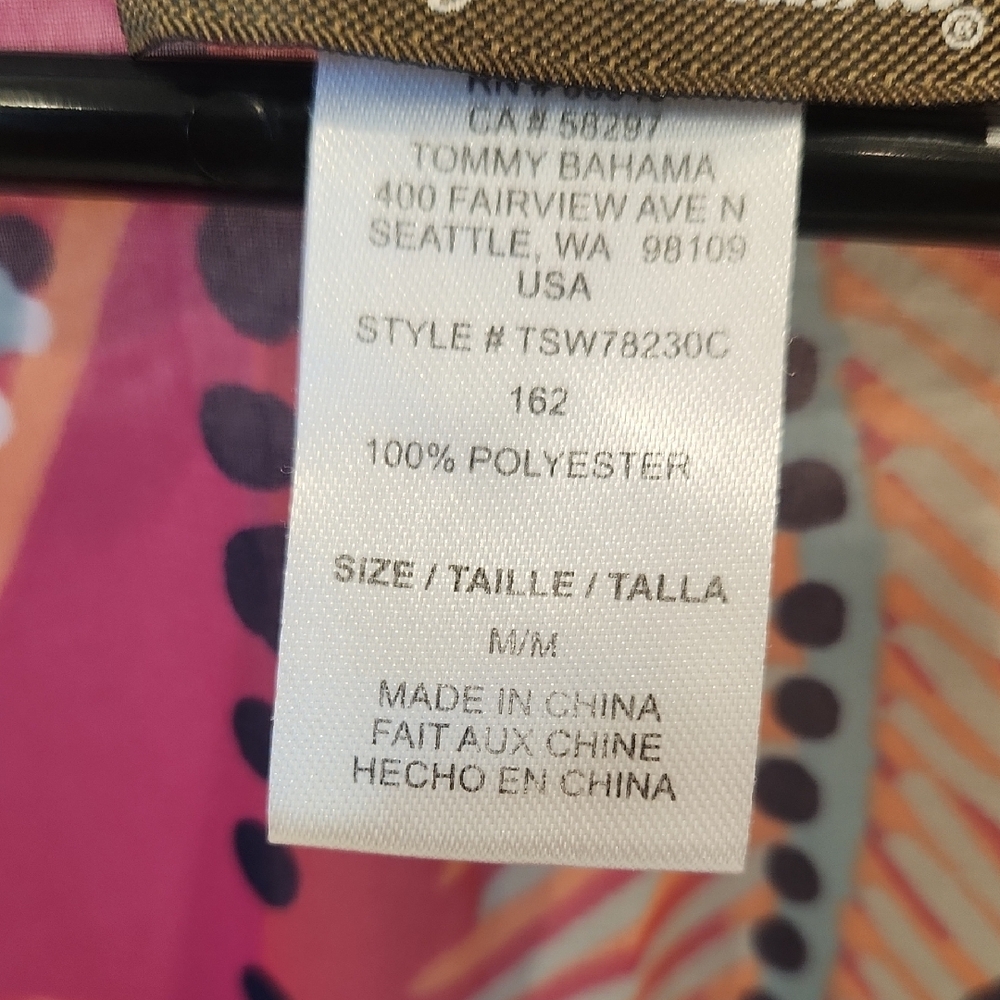 Tommy Bahama Pink and Black Patterned Tunic - Picture 2 of 5